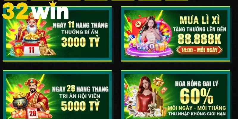 Thông tin giới thiệu chung về khuyến mãi hot 2025 tại 32Win